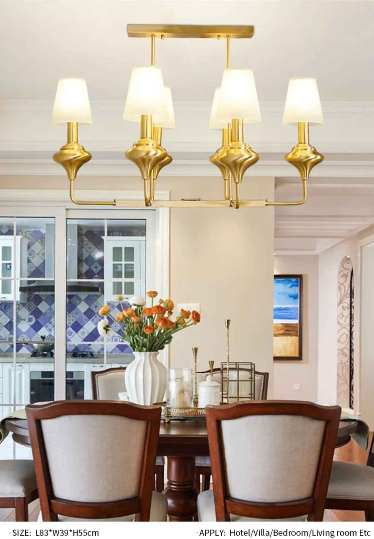 Askanaz Abaz Gold Chandelier- Round/Rectangular