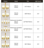 Askanaz Abaz Gold Chandelier- Round/Rectangular