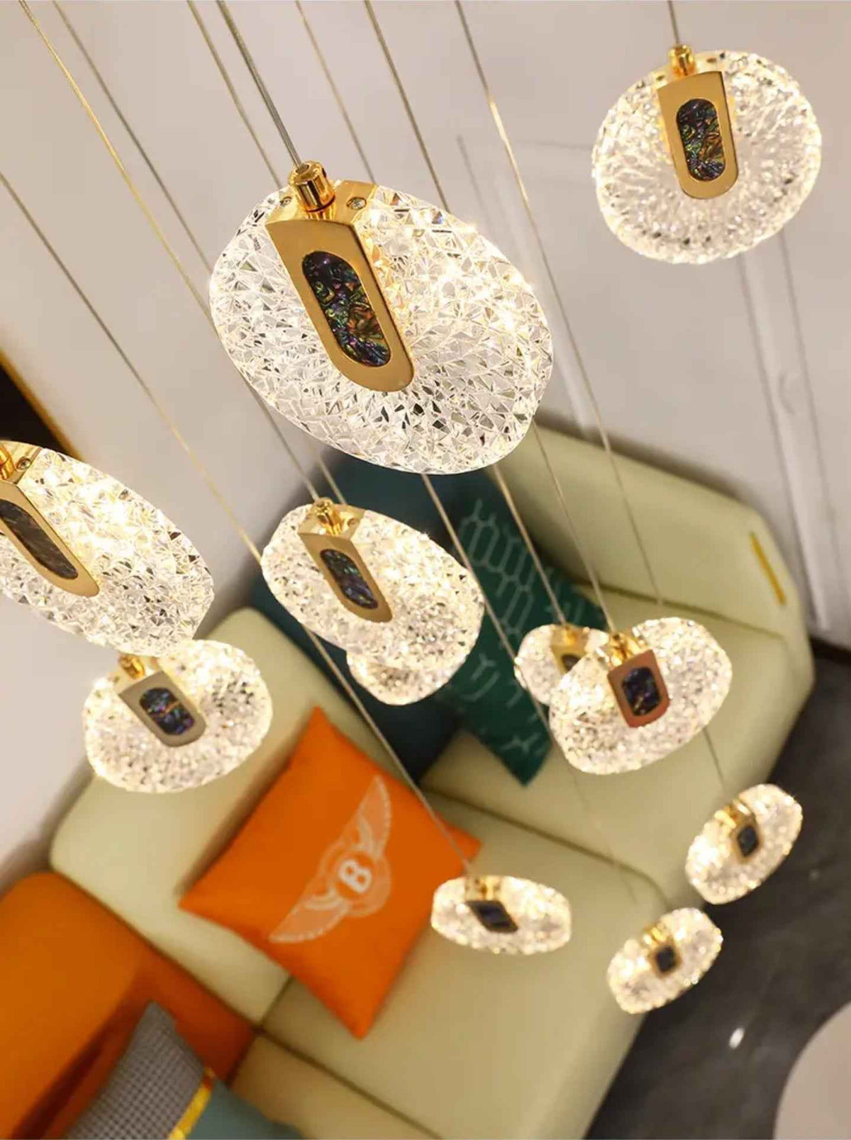 Deira Cashon Gold Staircase Chandelier