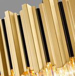 Pyrite Gold Crystal Chandelier -Round/Rectangle - Reflect Lighting