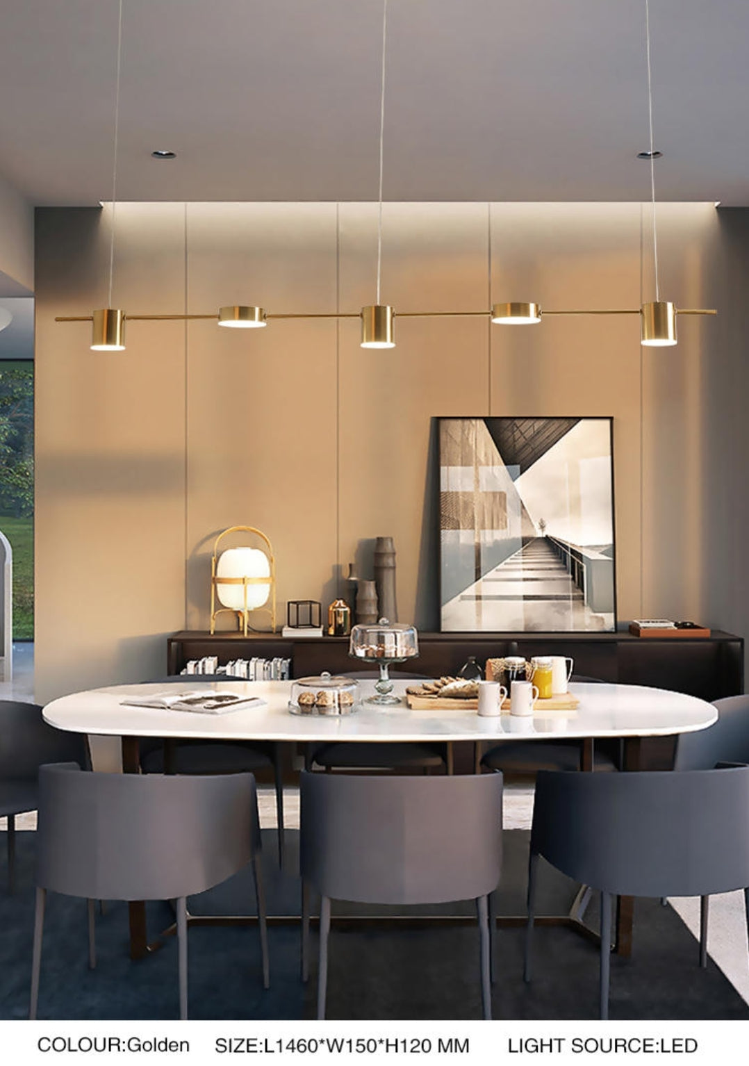 Long Iron Spotlight Black/Gold - Reflect Lighting