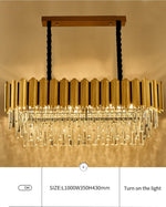 Pyrite Gold Crystal Chandelier -Round/Rectangle - Reflect Lighting