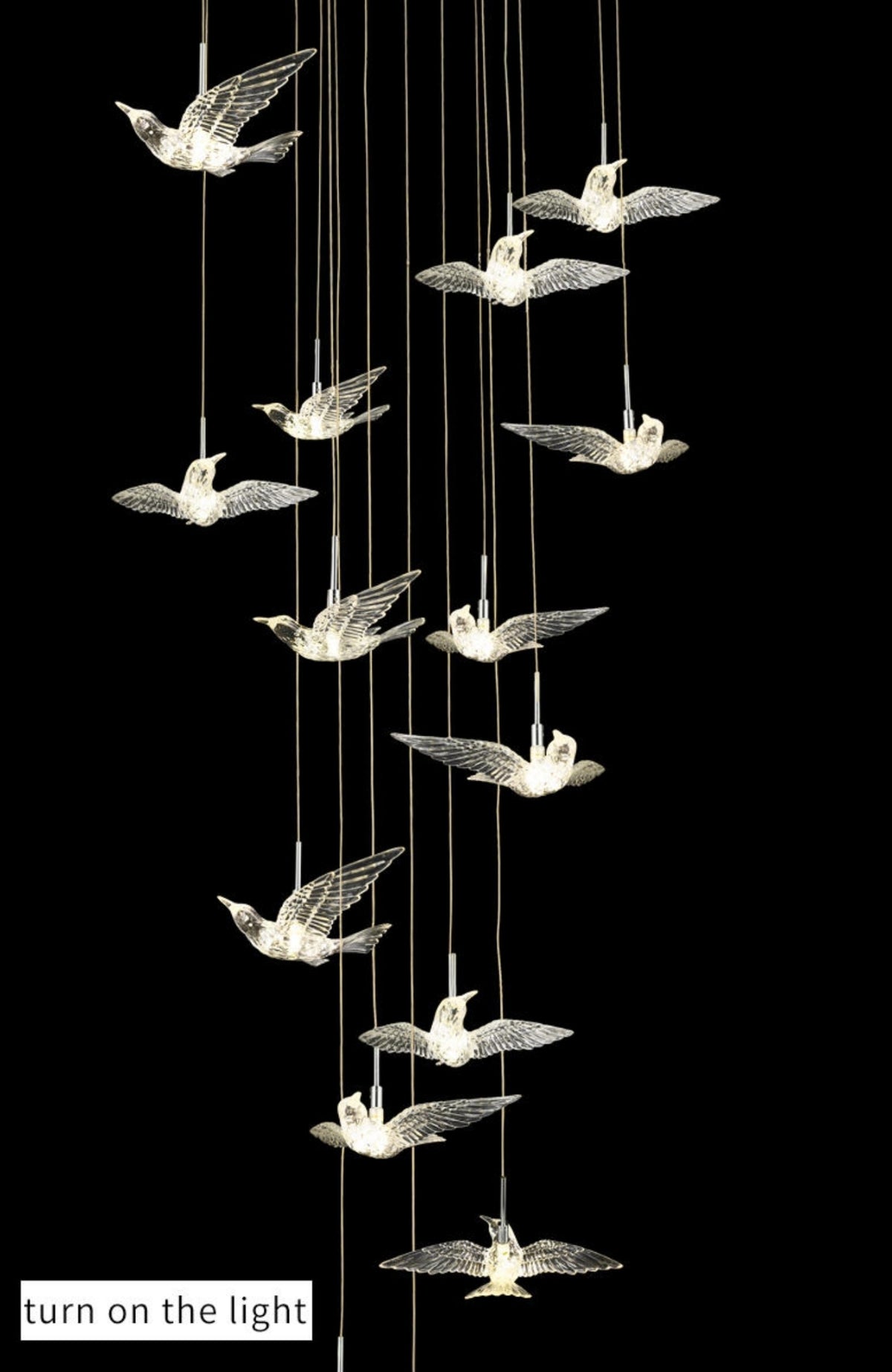 Cuckoo Bird Staircase Chandelier - Reflect Lighting