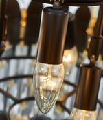 Msambamba Grey & Gold Crystal Chandelier-Round/Rectangle - Reflect Lighting