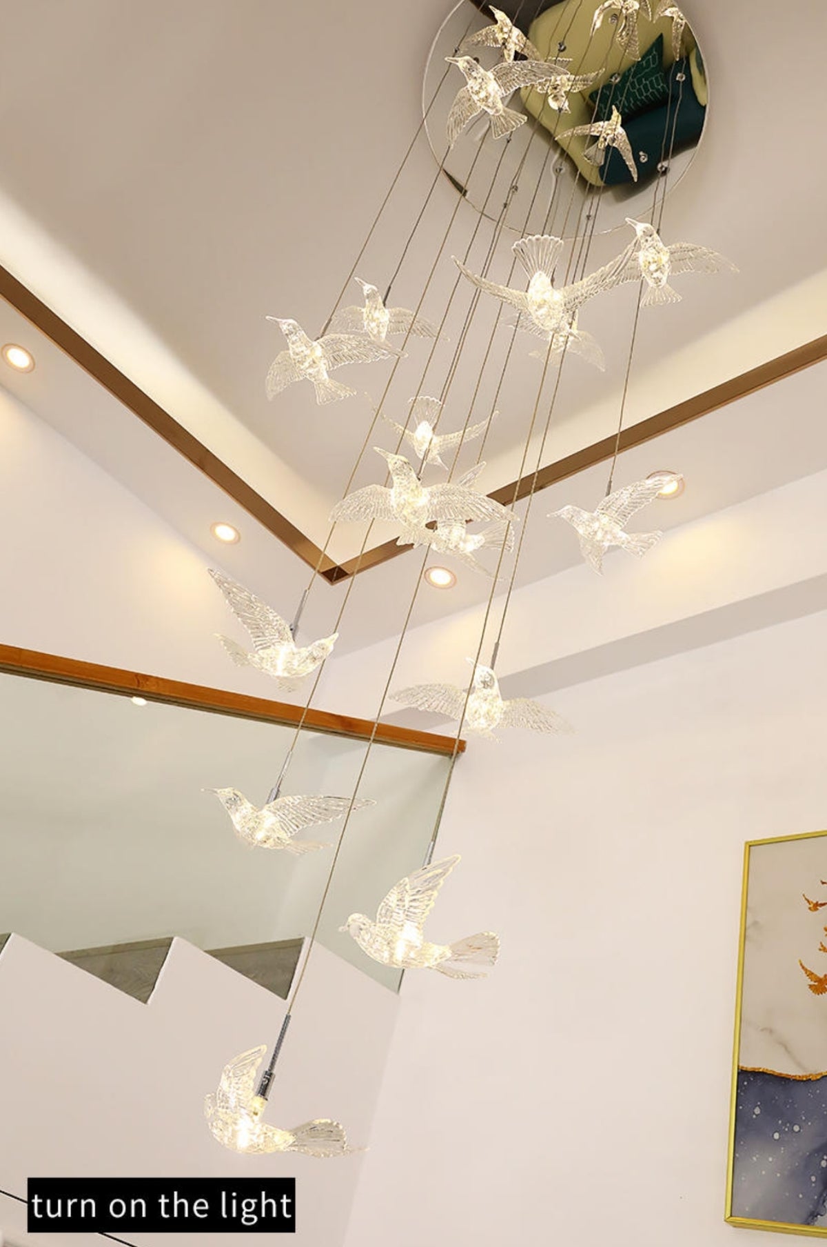 Cuckoo Bird Staircase Chandelier - Reflect Lighting