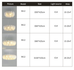 Kari Crystal Feather Texture Gold Chandelier - Reflect Lighting