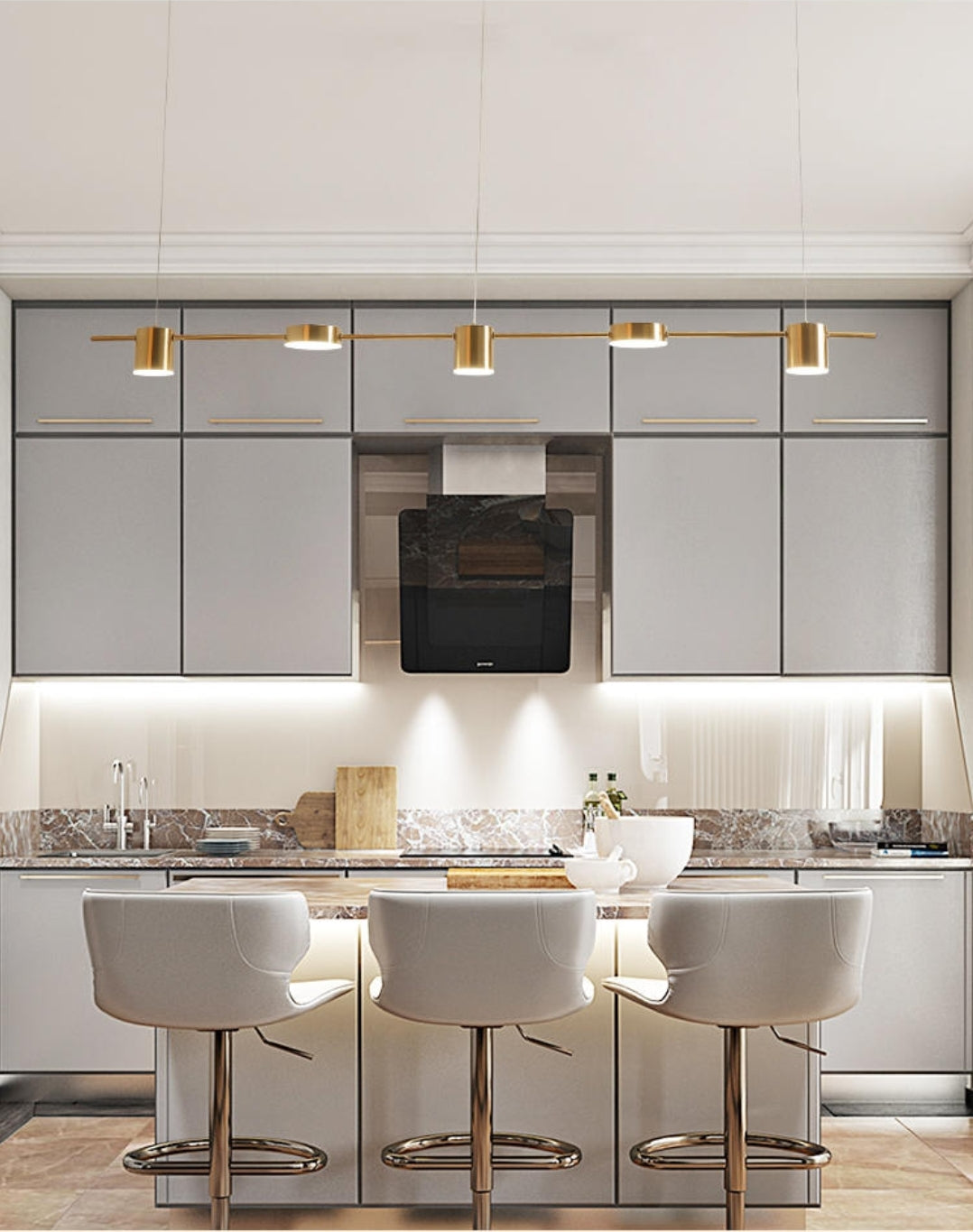 Long Iron Spotlight Black/Gold - Reflect Lighting