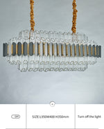 Gary & Gold Cylinder Crystal Chandelier-Round/Rectangle - Reflect Lighting