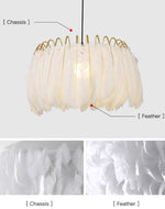 Feather Pendant Lamp-White - Reflect Lighting