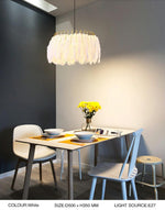 Feather Pendant Lamp-White - Reflect Lighting