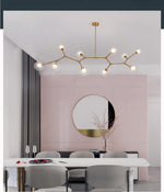 Sputnik Iron & Glass Chandelier/Gold-Black - Reflect Lighting