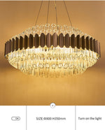 Gary & Gold Cylinder Crystal Chandelier-Round/Rectangle - Reflect Lighting