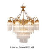 Premium Crystal Copper Chandelier-Round/Rectangle - Reflect Lighting