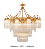 Premium Crystal Copper Chandelier-Round/Rectangle - Reflect Lighting