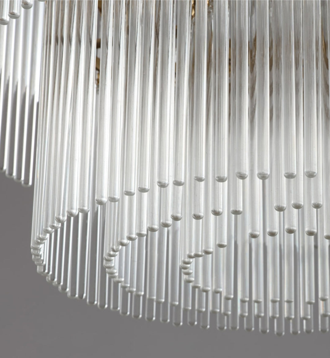 Premium Crystal Copper Chandelier-Round/Rectangle - Reflect Lighting