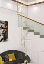 Buchholtz Eisenhauer Gold Staircase Chandelier - Reflect Lighting