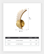 Feather Wing Gold LED Wall Lamp - Reflect Lighting