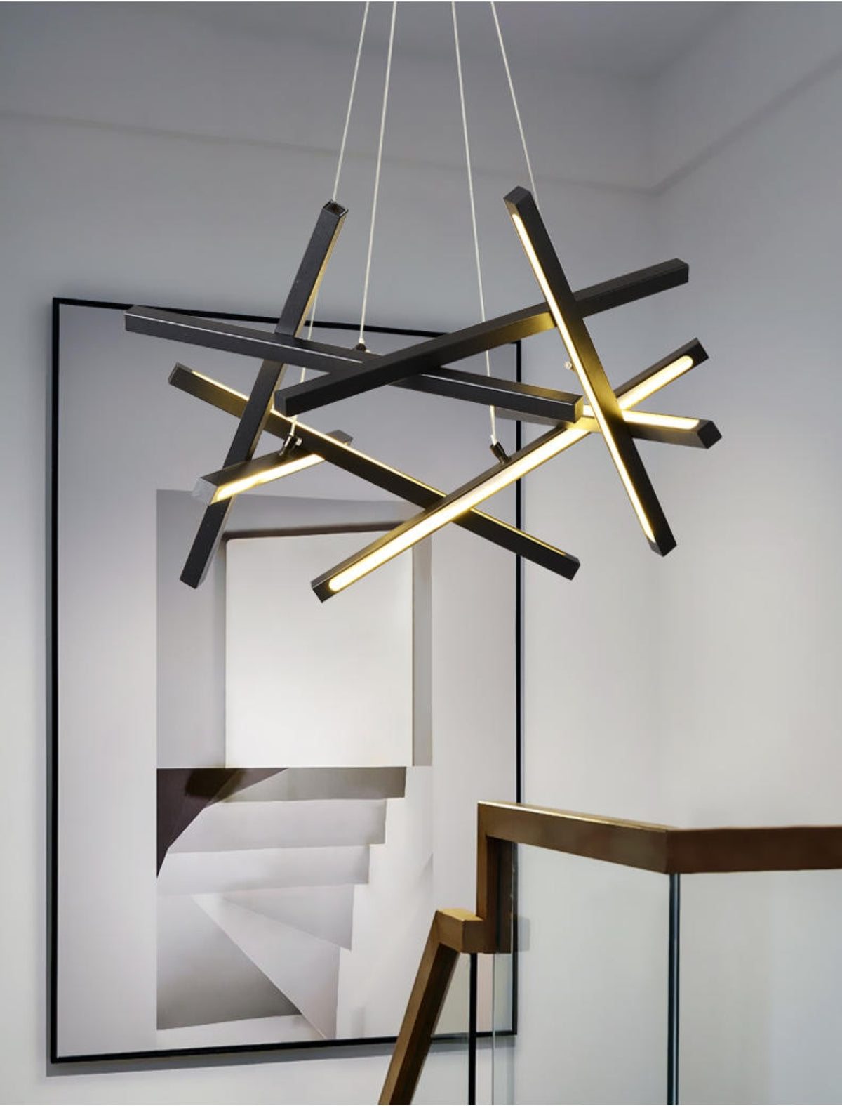 Wanda LED Chandelier Pendant- Gold/ Black/ White - Reflect Lighting