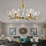 Sanne Barium Copper Crystal Chandelier - Reflect Lighting
