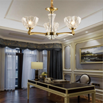 Sanne Barium Copper Crystal Chandelier - Reflect Lighting