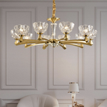 Sanne Barium Copper Crystal Chandelier - Reflect Lighting