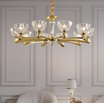Sanne Barium Copper Crystal Chandelier - Reflect Lighting