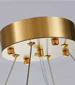 Gray & Gold Crystal Chandeliers-Round/Rectangle - Reflect Lighting