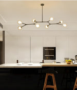 Sputnik Iron & Glass Chandelier/Gold-Black - Reflect Lighting