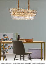Walden Gold Crystal Chandelier-Round/Rectangle - Reflect Lighting