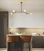 Sputnik Iron & Glass Chandelier/Gold-Black - Reflect Lighting
