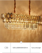 Walden Gold Crystal Chandelier-Round/Rectangle - Reflect Lighting