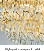 Gary & Gold Cylinder Crystal Chandelier-Round/Rectangle - Reflect Lighting