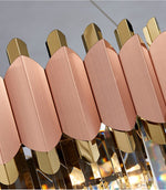 Rose Gold Crystal Chandeliers-Round/Rectangle - Reflect Lighting