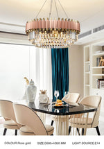 Rose Gold Crystal Chandeliers-Round/Rectangle - Reflect Lighting