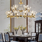 Sanne Barium Copper Crystal Chandelier - Reflect Lighting