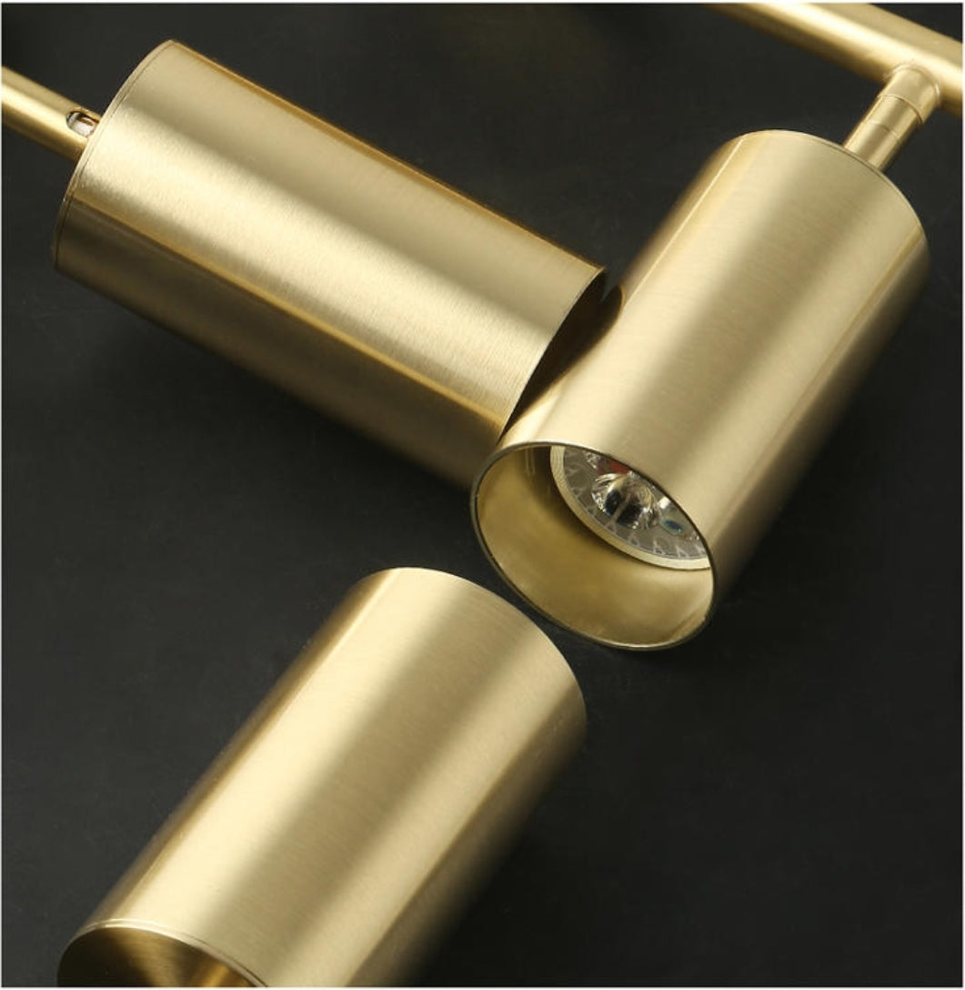 Gold Multi Head Metal Ceiling Spotlight - Reflect Lighting