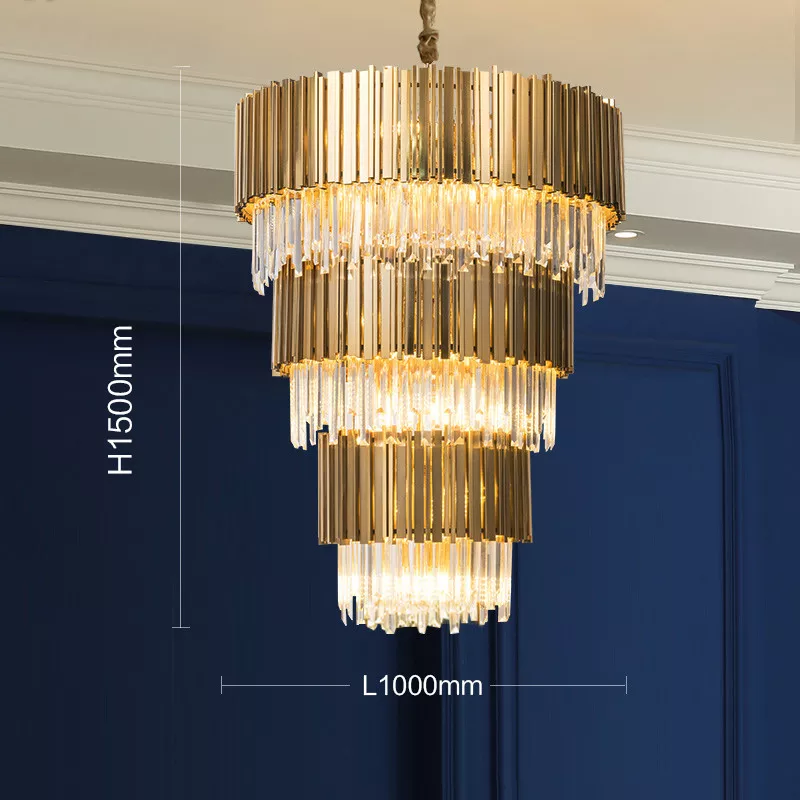 Full Set Gold Crystal Chandelier Light - Reflect Lighting