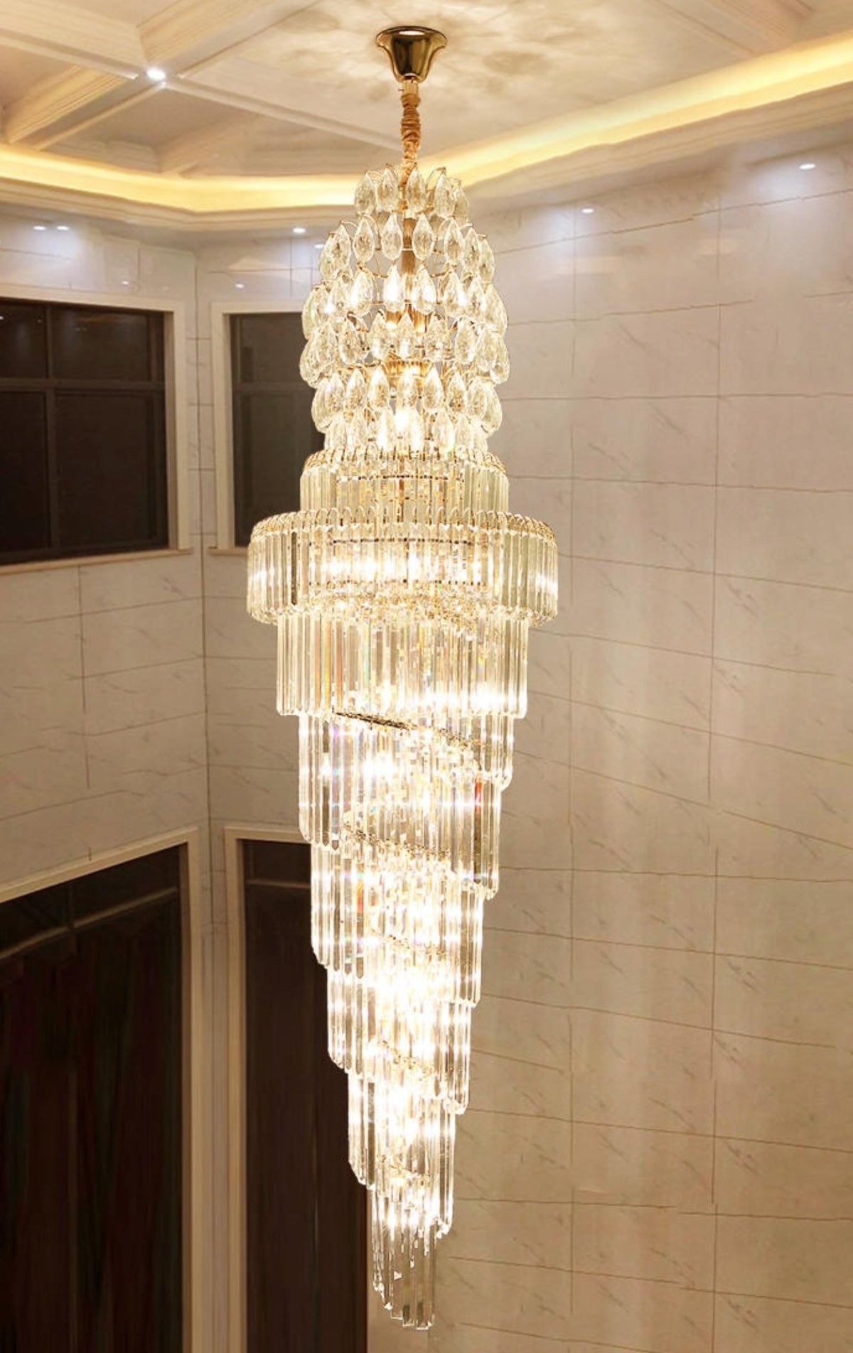 Large Italian Crystal Chandelier - Reflect Lighting
