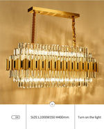 Sphere Gold Crystal Chandeliers-Round/Rectangle - Reflect Lighting