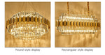 Sphere Gold Crystal Chandeliers-Round/Rectangle - Reflect Lighting