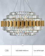 Sphere Gold Crystal Chandeliers-Round/Rectangle - Reflect Lighting