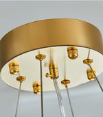 Gary & Gold Cylinder Crystal Chandelier-Round/Rectangle - Reflect Lighting