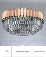 Rose Gold Crystal Chandeliers-Round/Rectangle - Reflect Lighting