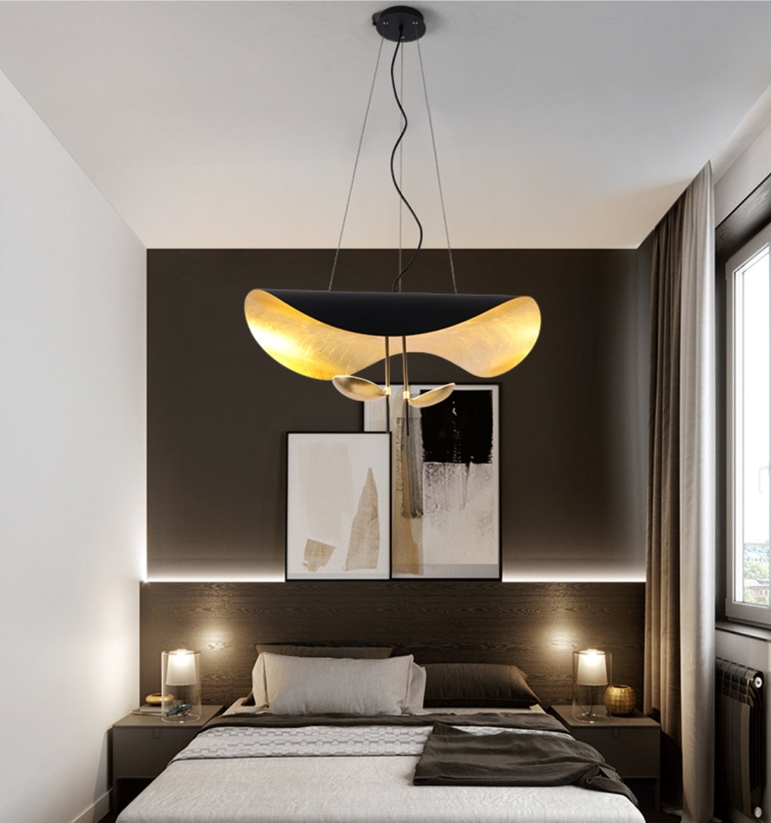 Flying Saucer Chandelier-Black/White - Reflect Lighting