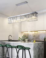 Chrome Rectangle Crystal Chandelier
