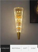 Crystal Cone Gold Wall Lamp - Reflect Lighting