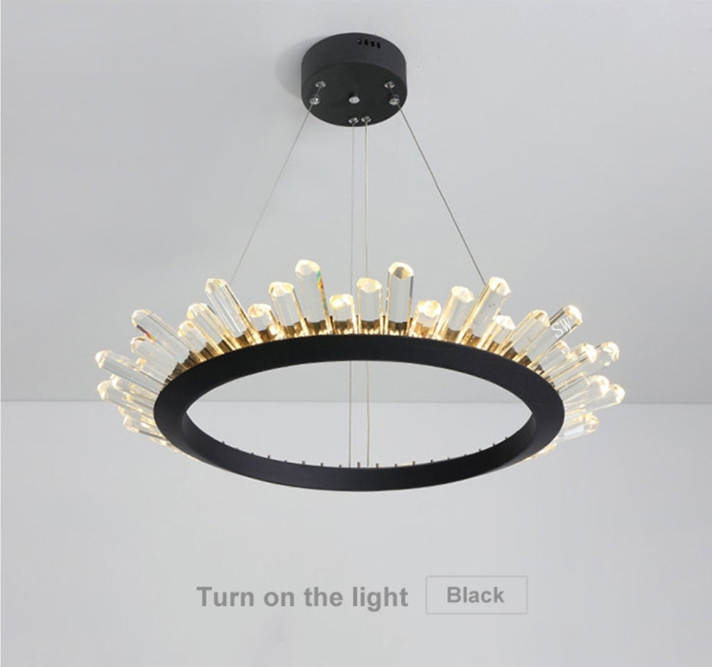 Wagon Wheel Chandelier-Black/Gold - Reflect Lighting