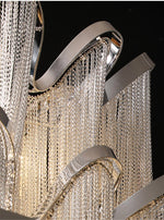 Iron Large Long Metal Chandelier-Gold/Chrome - Reflect Lighting