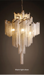 Iron Large Long Metal Chandelier-Gold/Chrome - Reflect Lighting