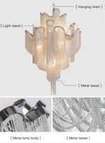 Iron Large Long Metal Chandelier-Gold/Chrome - Reflect Lighting